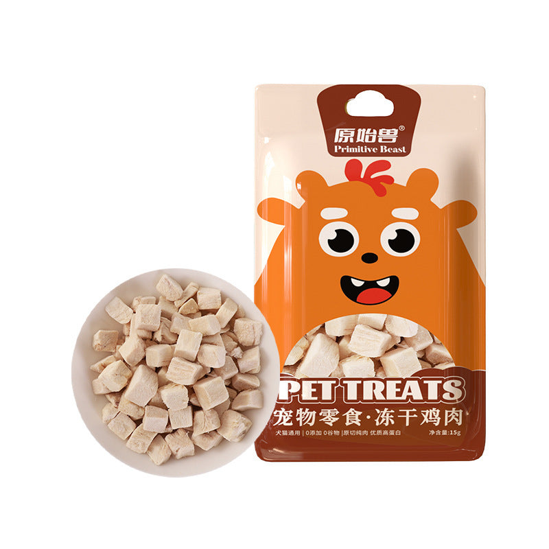KFX-6581693 Freeze-Dried Chicken, Salmon, Egg Yolk & Fish Snacks for Dogs and Cats