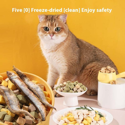 KFX-6581693 Freeze-Dried Chicken, Salmon, Egg Yolk & Fish Snacks for Dogs and Cats
