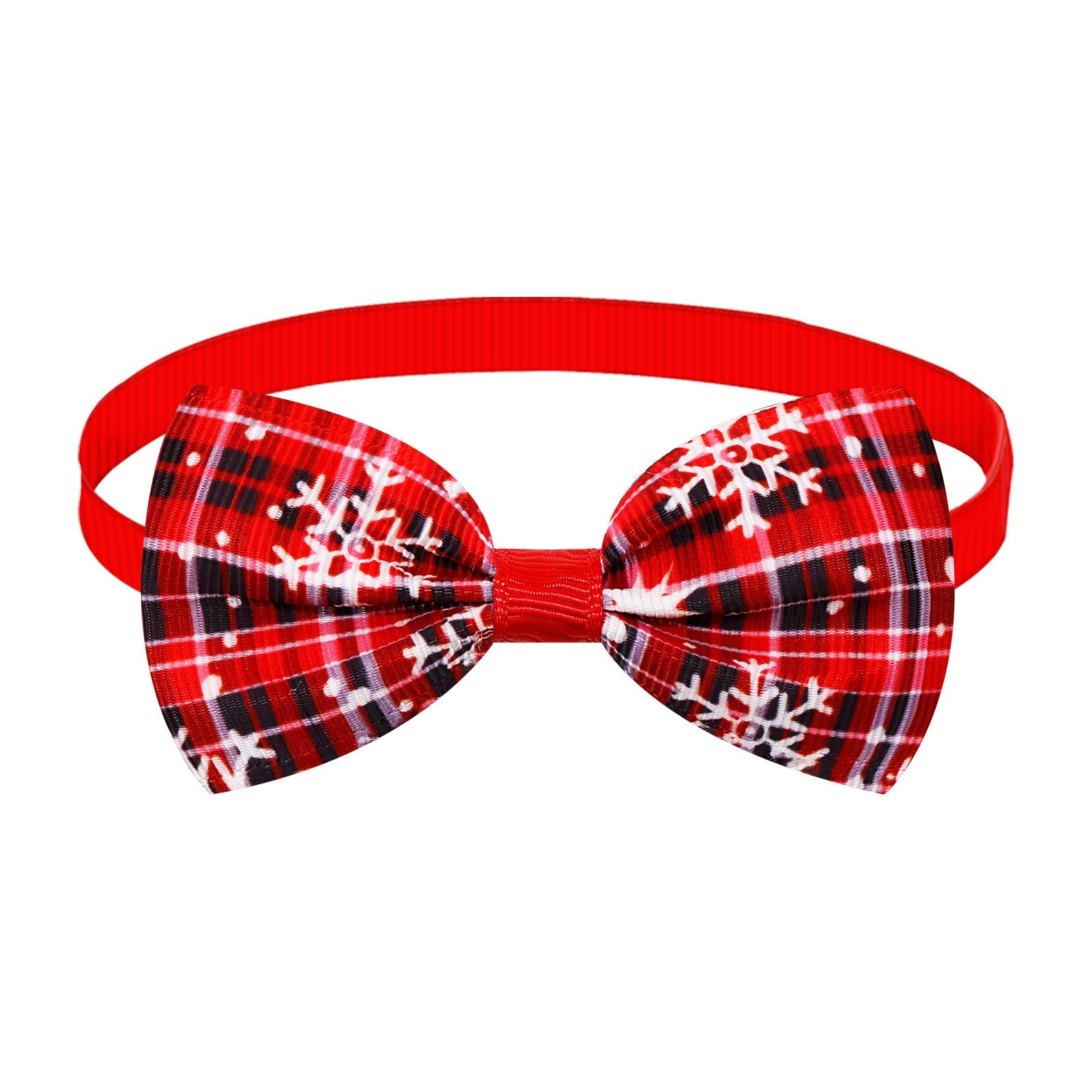 KFX-6583869 Christmas Plaid Striped Bow Tie for Dogs and Cats - Multiple Color Options Available