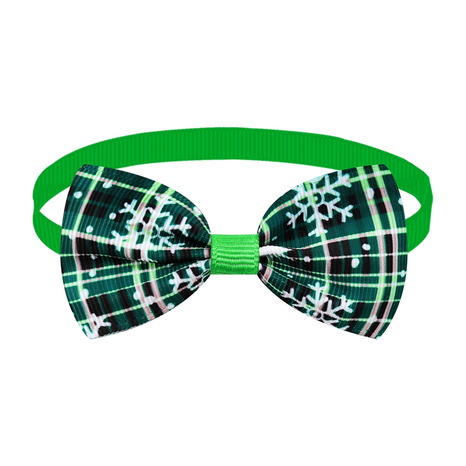 KFX-6583869 Christmas Plaid Striped Bow Tie for Dogs and Cats - Multiple Color Options Available