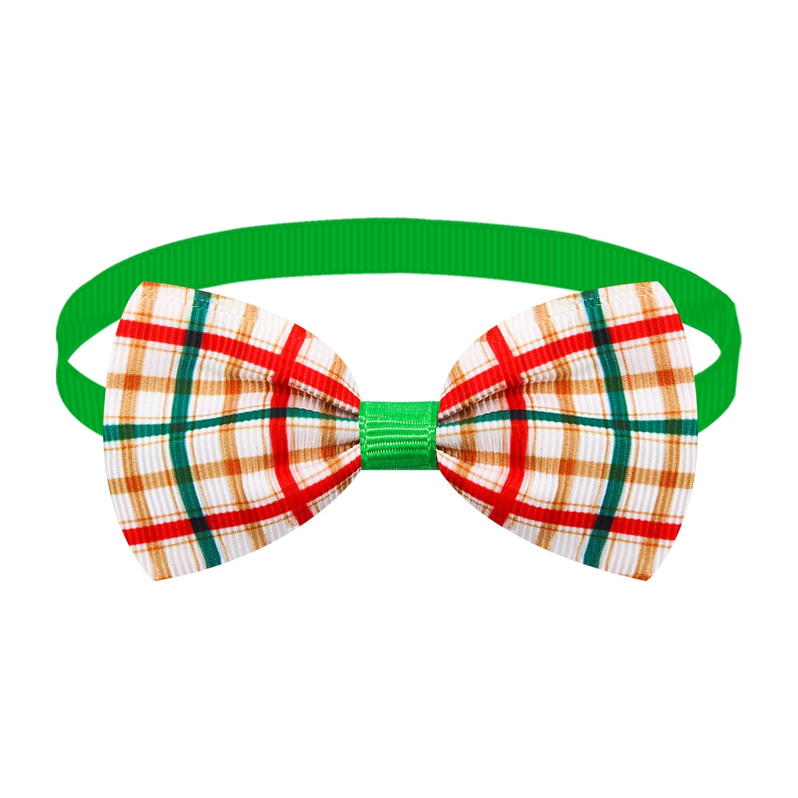 KFX-6583869 Christmas Plaid Striped Bow Tie for Dogs and Cats - Multiple Color Options Available