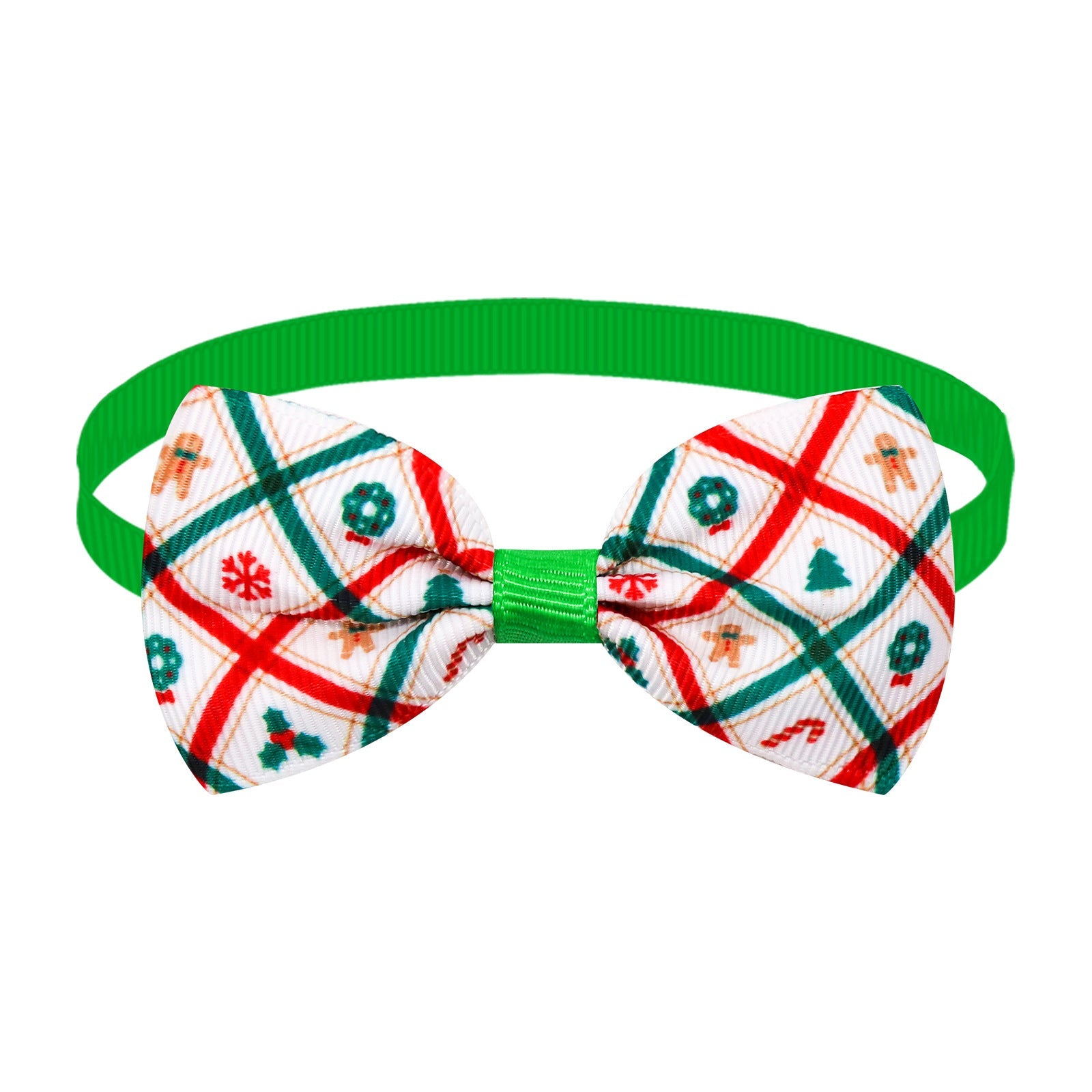 KFX-6583869 Christmas Plaid Striped Bow Tie for Dogs and Cats - Multiple Color Options Available
