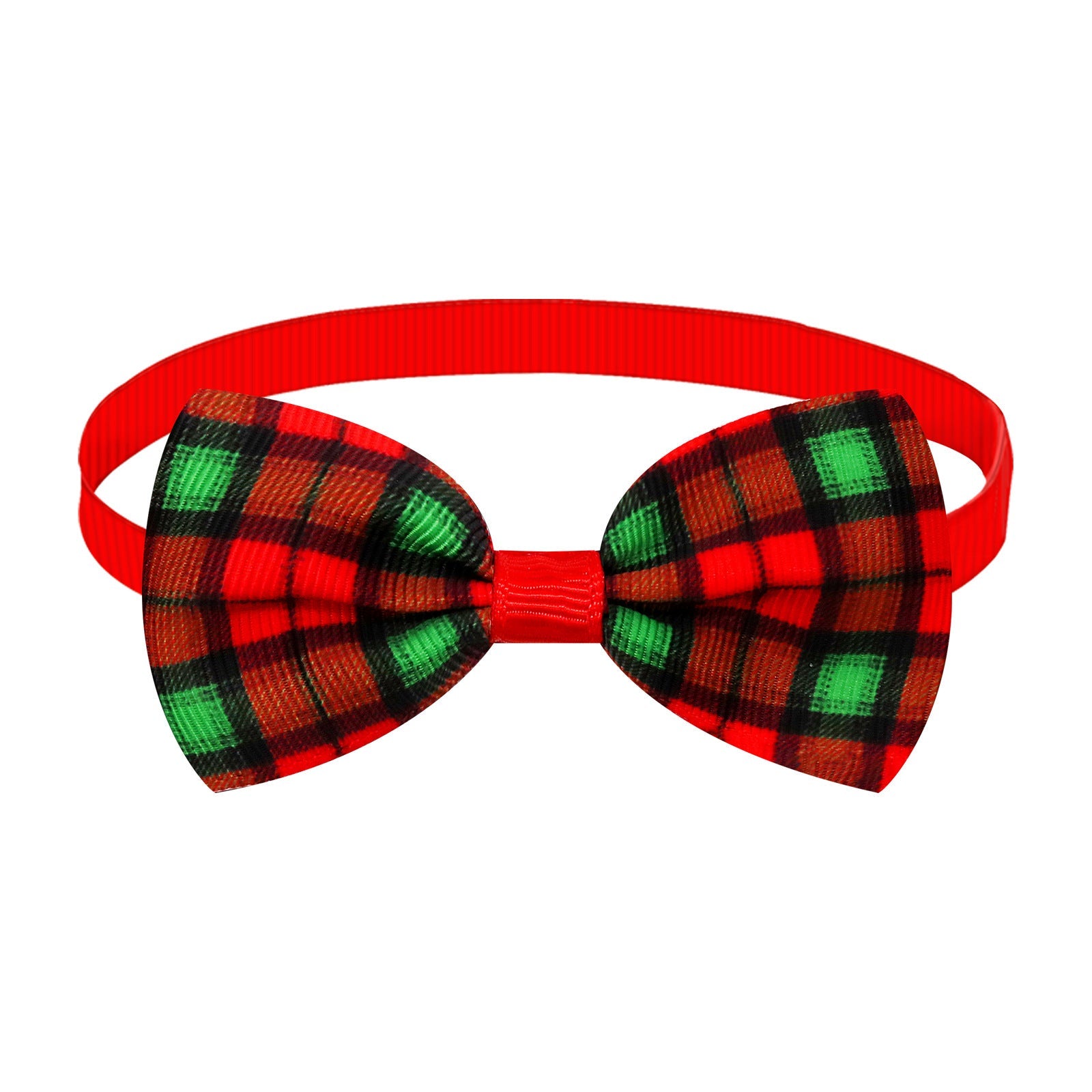 KFX-6583869 Christmas Plaid Striped Bow Tie for Dogs and Cats - Multiple Color Options Available
