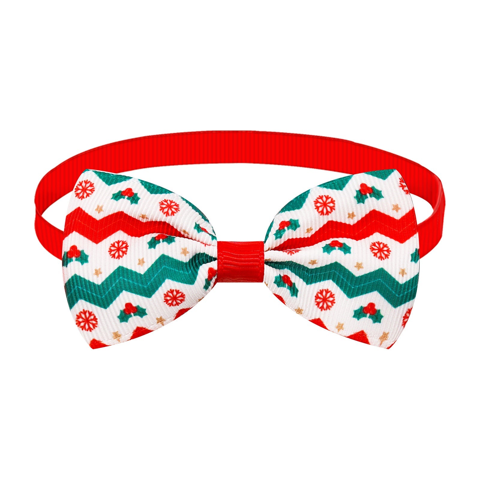 KFX-6583869 Christmas Plaid Striped Bow Tie for Dogs and Cats - Multiple Color Options Available