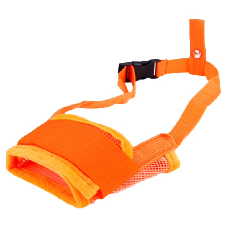 KFX-6584893 Adjustable Breathable Pet Muzzle Mask - Durable Mesh, Size Adjustable for Comfort