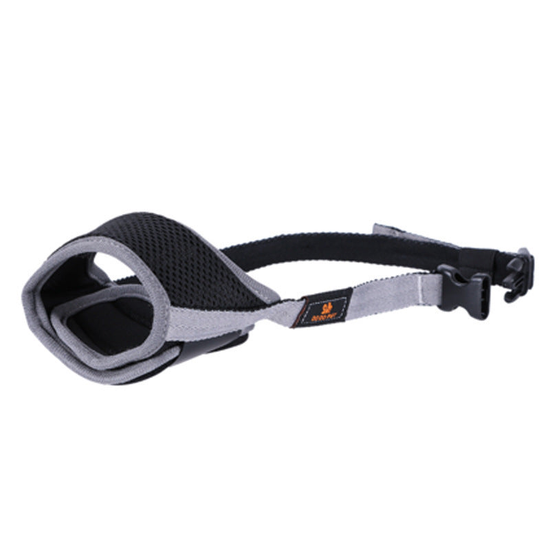 KFX-6584893 Adjustable Breathable Pet Muzzle Mask - Durable Mesh, Size Adjustable for Comfort