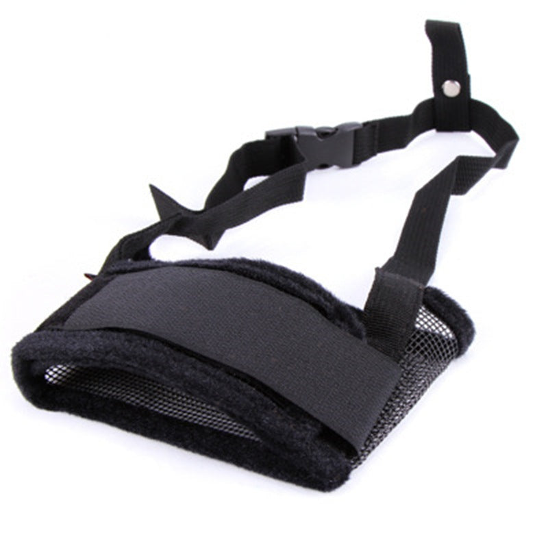 KFX-6584893 Adjustable Breathable Pet Muzzle Mask - Durable Mesh, Size Adjustable for Comfort