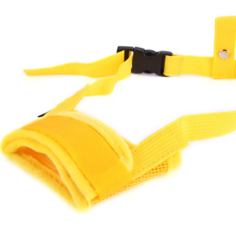 KFX-6584893 Adjustable Breathable Pet Muzzle Mask - Durable Mesh, Size Adjustable for Comfort
