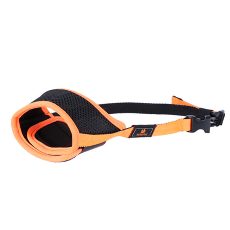 KFX-6584893 Adjustable Breathable Pet Muzzle Mask - Durable Mesh, Size Adjustable for Comfort