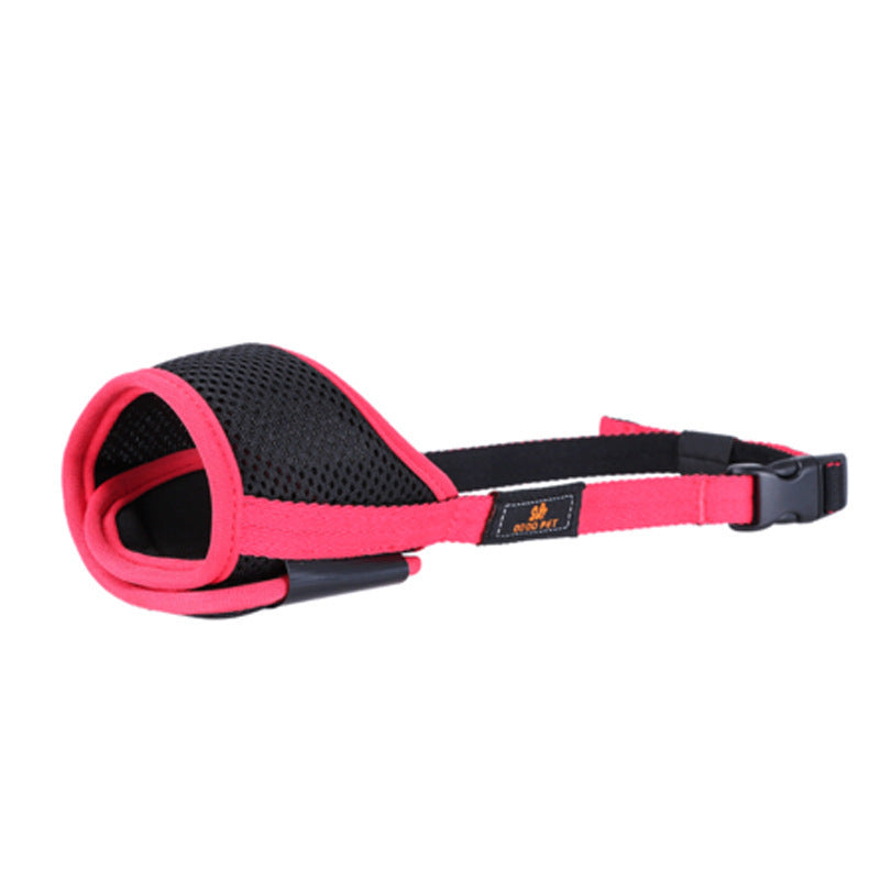 KFX-6584893 Adjustable Breathable Pet Muzzle Mask - Durable Mesh, Size Adjustable for Comfort