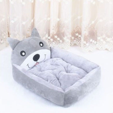 KFX-6585661 Removable Washable Teddy Cartoon Pet Nest for Large Dogs – Comfortable Dog Bed Mat in Various Sizes