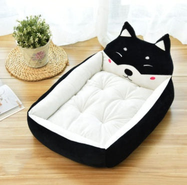 KFX-6585661 Removable Washable Teddy Cartoon Pet Nest for Large Dogs – Comfortable Dog Bed Mat in Various Sizes