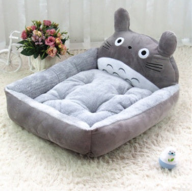 KFX-6585661 Removable Washable Teddy Cartoon Pet Nest for Large Dogs – Comfortable Dog Bed Mat in Various Sizes