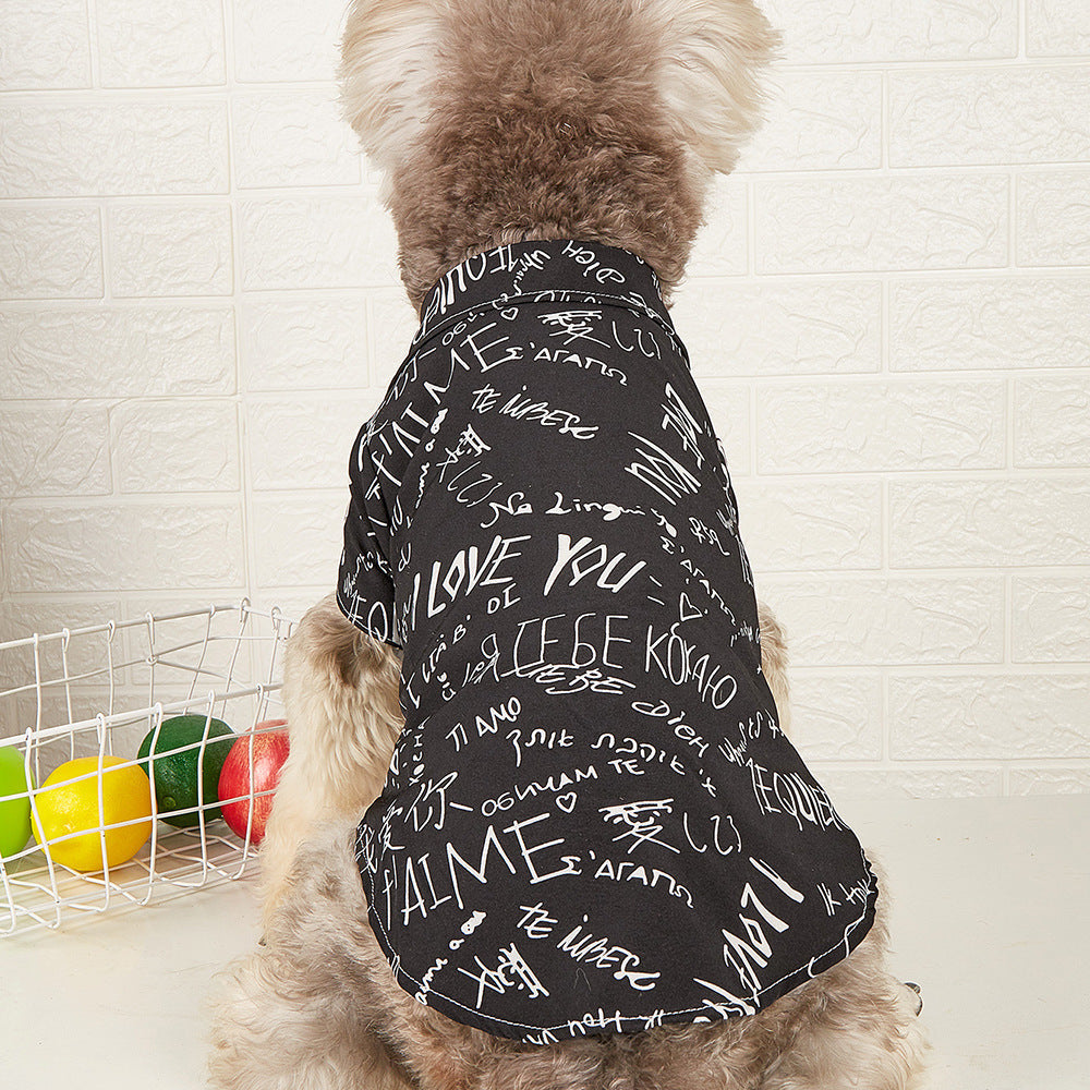 KFX-6587197 I Love Your Printed Cotton Dog Shirt for Small Dogs - XS to XL Sizes Available