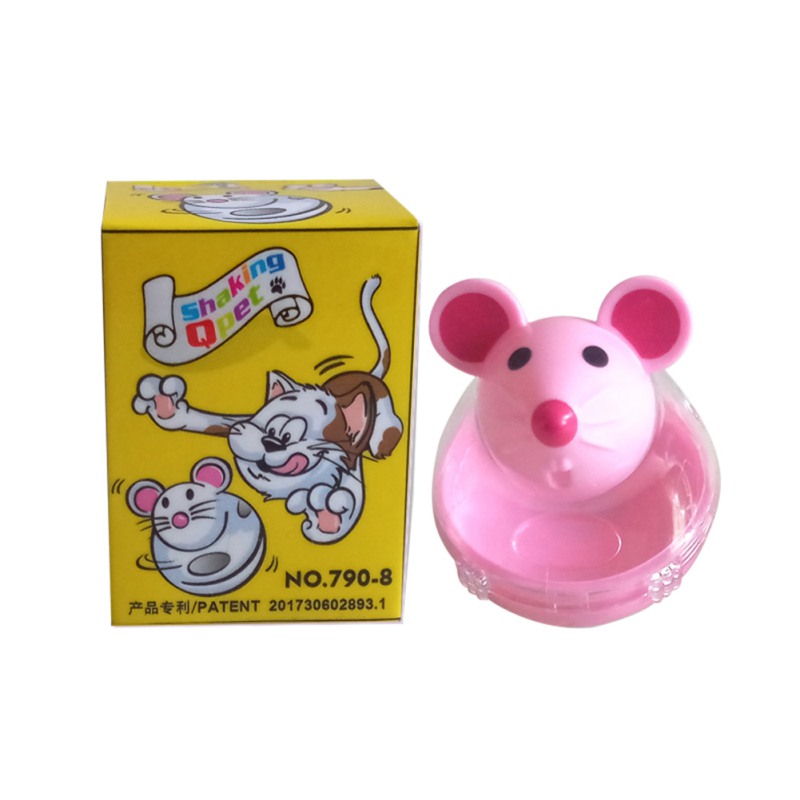KFX-6587581 Interactive Pet Feeder Mouse Tumbler Toy for Cats and Dogs - Durable, Non-Toxic, Automatic Treat Dispenser
