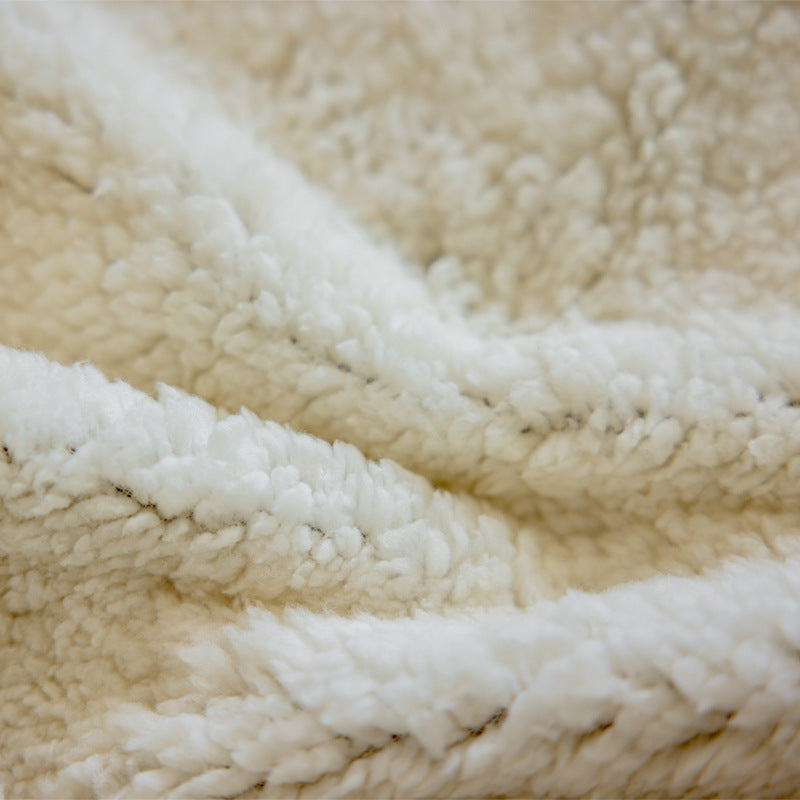 KFX-6588221 Fluffy Waterproof Pet Blanket for Dogs and Cats - Soft Flannel and Lamb Velvet, Washable in Gray, Navy Blue, or Camel Coffee