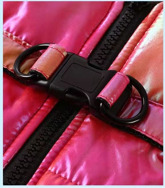 KFX-6589757 Universal Rainbow Gradient Dog Vest Costume in Silver, Rose, Blue - Polyester Material for Small and Medium Sizes