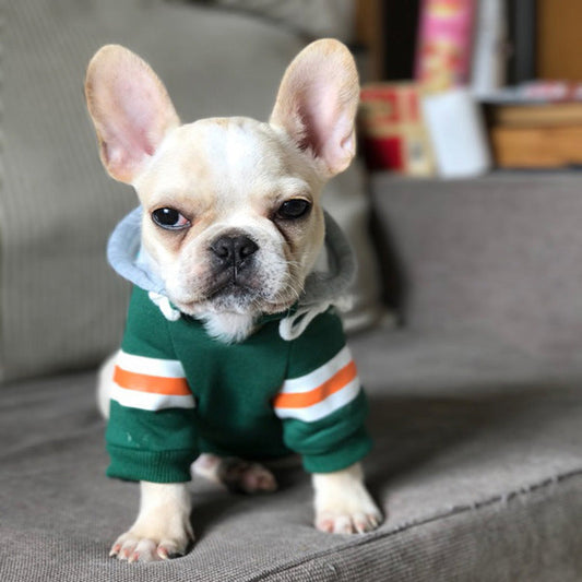 KFX-6591549 Fleece Pet Sweater in Red and Green - Soft Cotton and Polyester Blend, Multiple Sizes Available