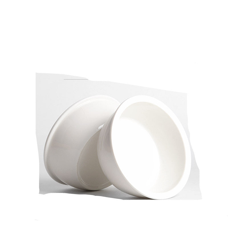 KFX-6593341 Bamboo Cat Bowl with Porcelain and Stainless Steel Inserts, Eco-Friendly Design