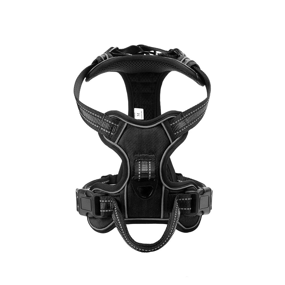 KFX-6596413 Reflective Breathable Dog Vest with Chest Strap and Hand-Holding Rope - Multiple Colors Available