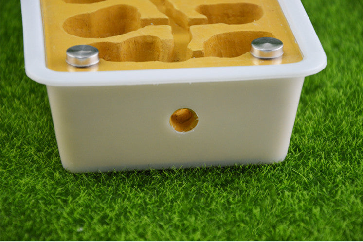 KFX-6597949 Pet Ant Flat Gypsum Nest with Feeding Box - Yellow, 17.5x5x12.5cm, 10mm Aperture