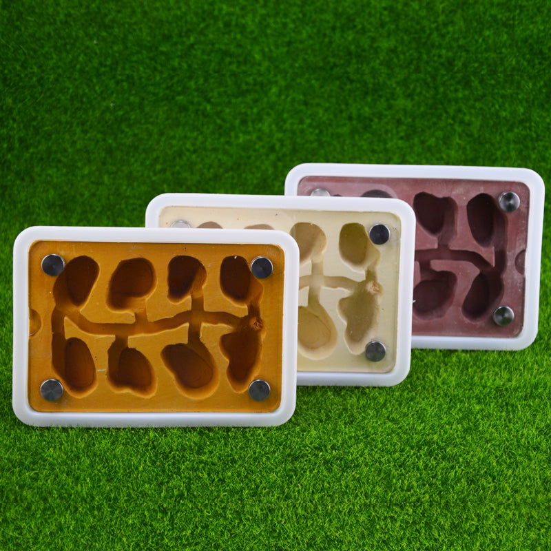 KFX-6597949 Pet Ant Flat Gypsum Nest with Feeding Box - Yellow, 17.5x5x12.5cm, 10mm Aperture