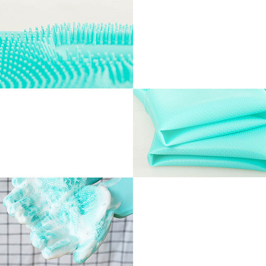 KFX-6598717 Silicone Pet Grooming Glove for Dogs and Cats - Massage and Shedding Brush