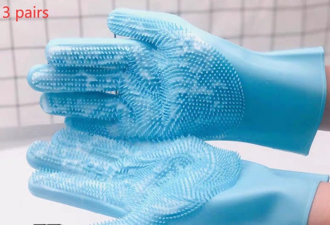 KFX-6598717 Silicone Pet Grooming Glove for Dogs and Cats - Massage and Shedding Brush