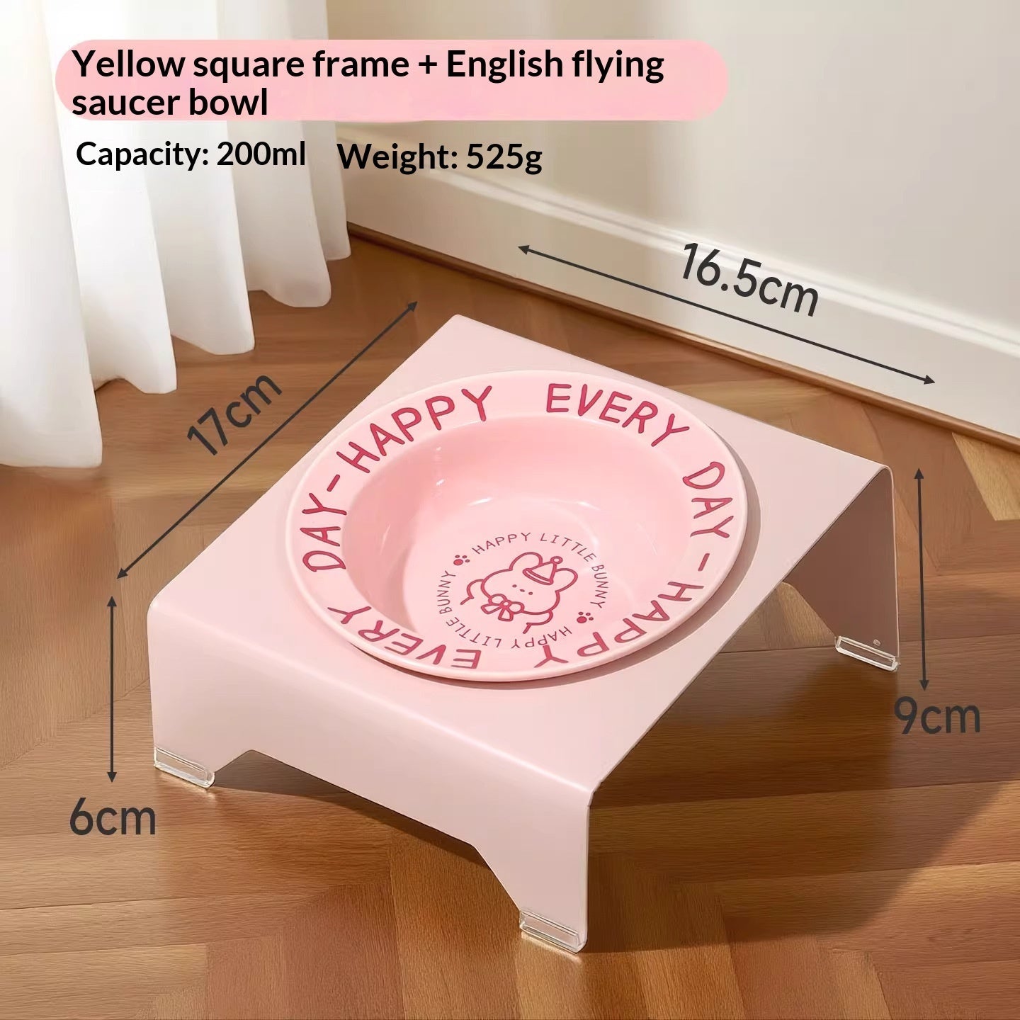 KFX-6599101 Ceramic Elevated Cat Bowl with Cervical Spine Protection for Comfortable Feeding