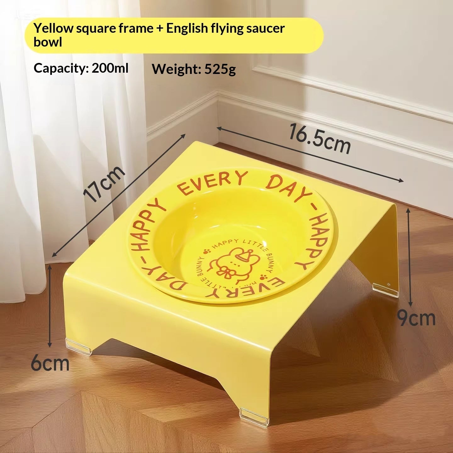 KFX-6599101 Ceramic Elevated Cat Bowl with Cervical Spine Protection for Comfortable Feeding