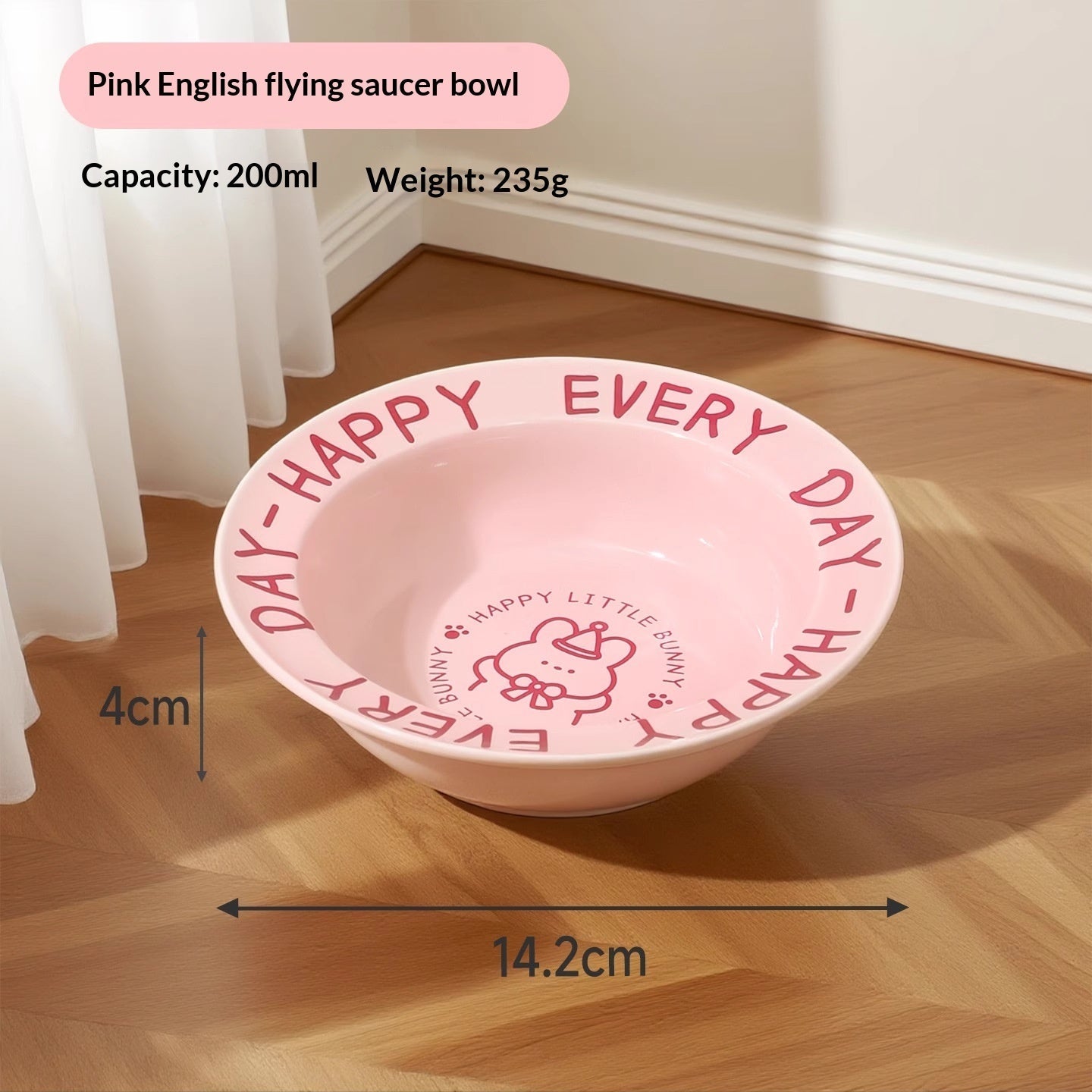 KFX-6599101 Ceramic Elevated Cat Bowl with Cervical Spine Protection for Comfortable Feeding