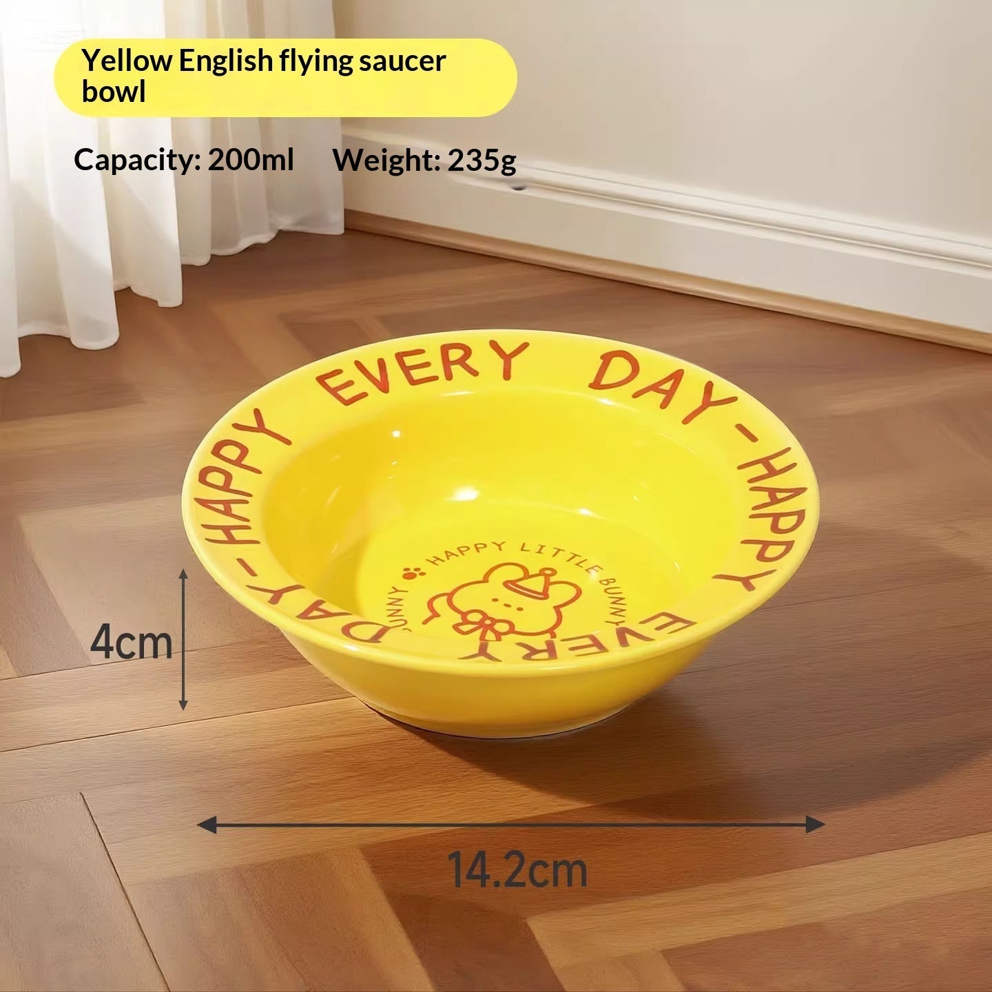 KFX-6599101 Ceramic Elevated Cat Bowl with Cervical Spine Protection for Comfortable Feeding