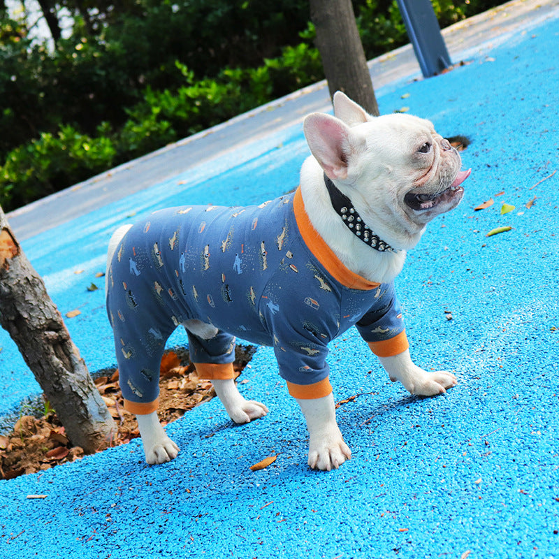 KFX-6601277 Casual Cotton Clothes for Small Dogs - Four-Legged Style, Various Sizes Available