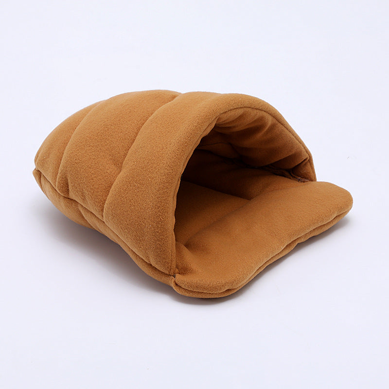 KFX-6602941 Cute Cat Sleeping Bag for Small Pets - Teddy, Guinea Pig, and Hamster - Four Seasons Nest in Various Colors