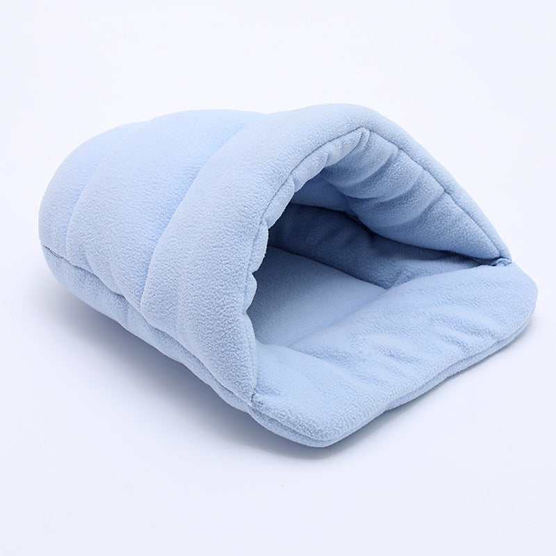 KFX-6602941 Cute Cat Sleeping Bag for Small Pets - Teddy, Guinea Pig, and Hamster - Four Seasons Nest in Various Colors