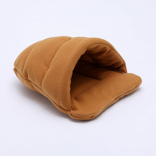 KFX-6602941 Cute Cat Sleeping Bag for Small Pets - Teddy, Guinea Pig, and Hamster - Four Seasons Nest in Various Colors
