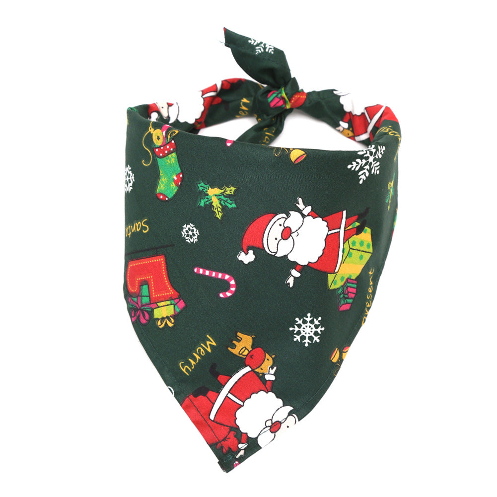 KFX-6605245 Christmas Cotton Triangle Pet Scarf Bib for Dogs and Cats