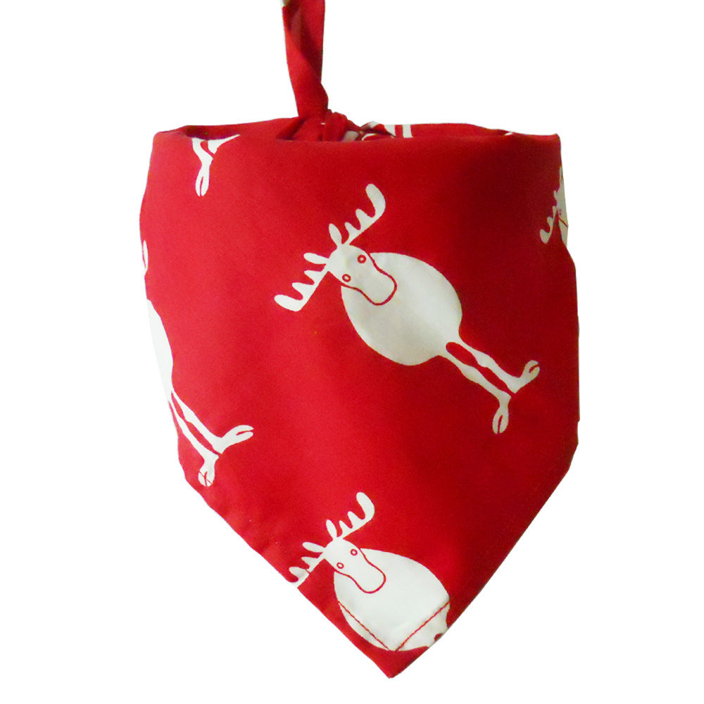KFX-6605245 Christmas Cotton Triangle Pet Scarf Bib for Dogs and Cats
