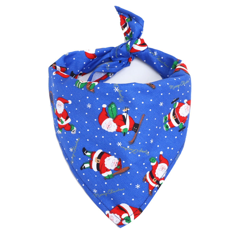 KFX-6605245 Christmas Cotton Triangle Pet Scarf Bib for Dogs and Cats