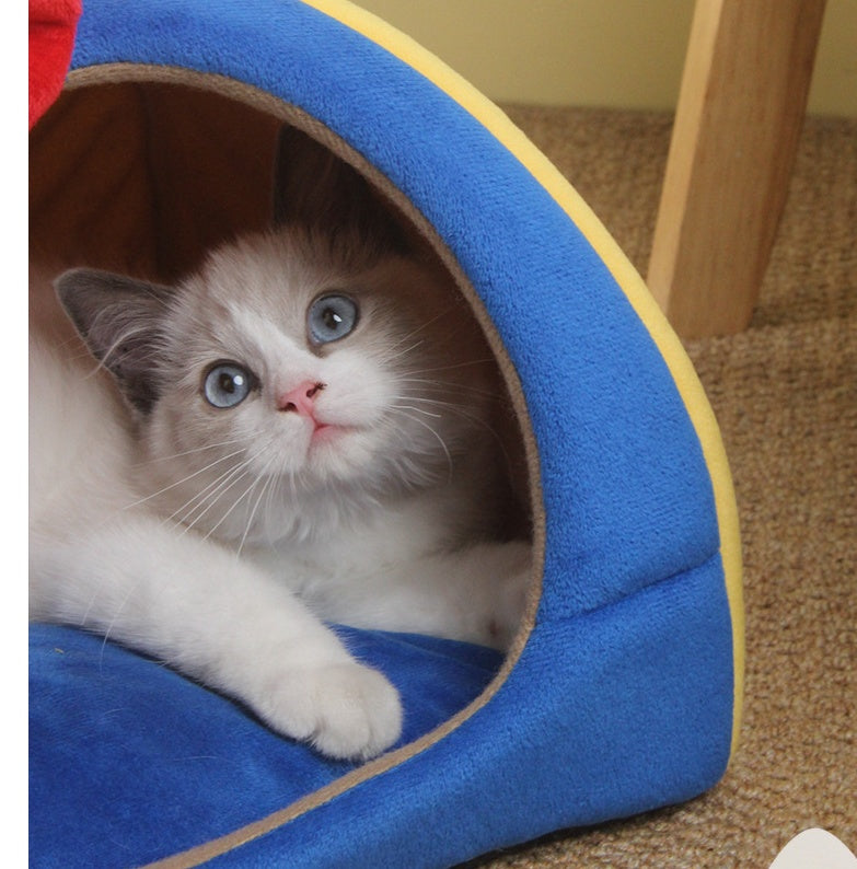 KFX-6606909 Cozy Four Seasons Semi-Enclosed Pet Nest for Cats – Available in 3 Sizes