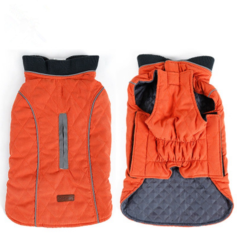 KFX-6607037 Pet Thermal Jacket Vest - Water-Resistant, Reflective, Warmth-Enhancing Design with Neck Collar
