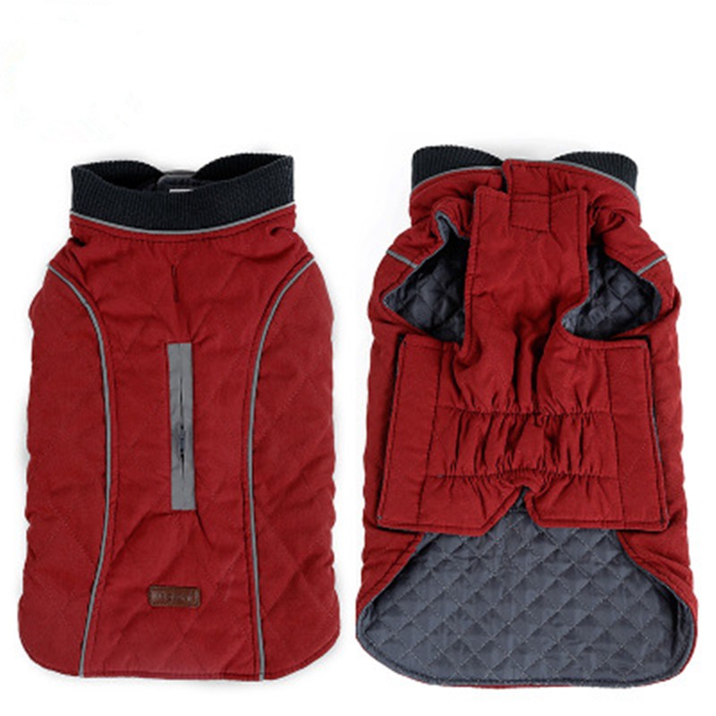 KFX-6607037 Pet Thermal Jacket Vest - Water-Resistant, Reflective, Warmth-Enhancing Design with Neck Collar