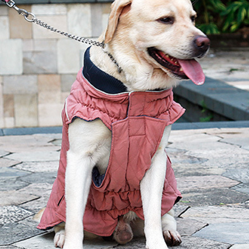 KFX-6607037 Pet Thermal Jacket Vest - Water-Resistant, Reflective, Warmth-Enhancing Design with Neck Collar