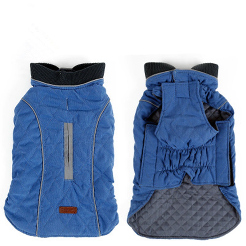 KFX-6607037 Pet Thermal Jacket Vest - Water-Resistant, Reflective, Warmth-Enhancing Design with Neck Collar