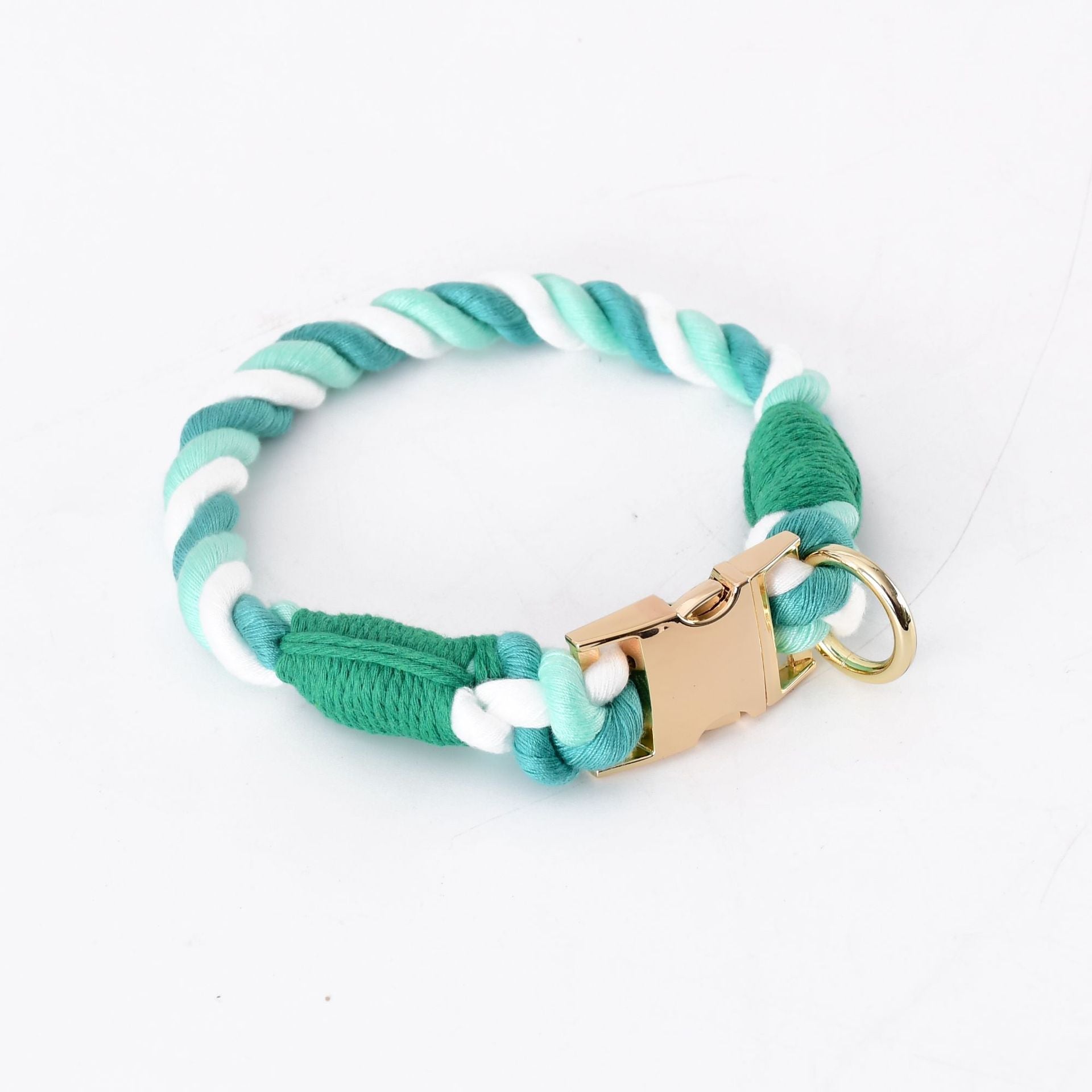 KFX-6608445 Woven Gradient Color Cotton Dog Collar for Pets in Various Vibrant Shades