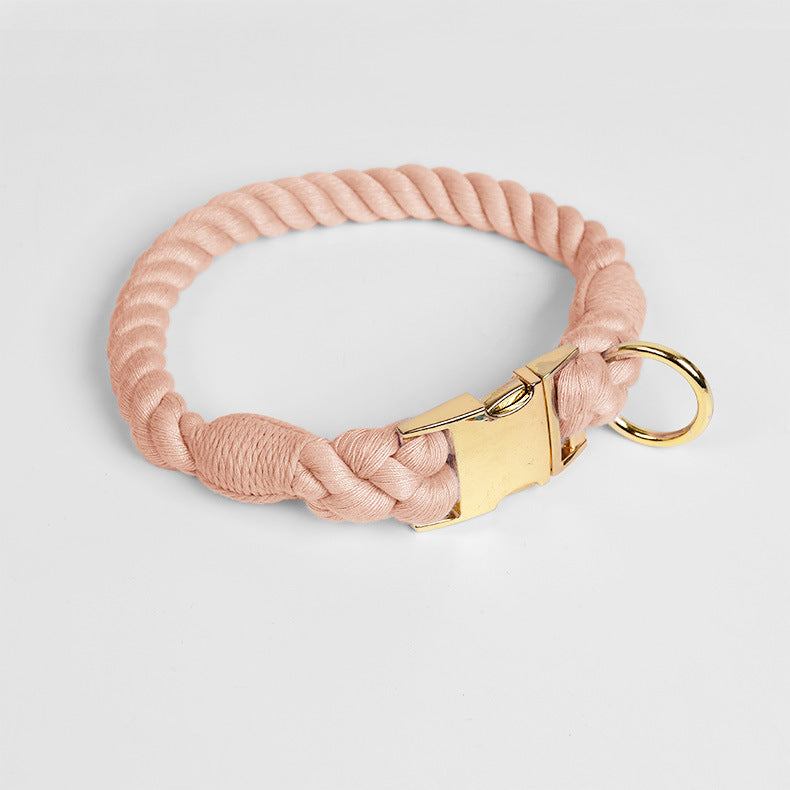 KFX-6608445 Woven Gradient Color Cotton Dog Collar for Pets in Various Vibrant Shades
