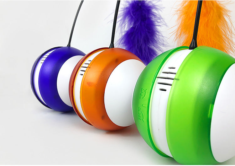 KFX-6609469 Luminous Tumbler Voice Indoor Cat Toy with Badminton Features and Two Modes