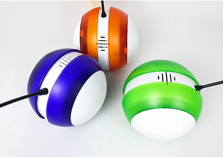 KFX-6609469 Luminous Tumbler Voice Indoor Cat Toy with Badminton Features and Two Modes