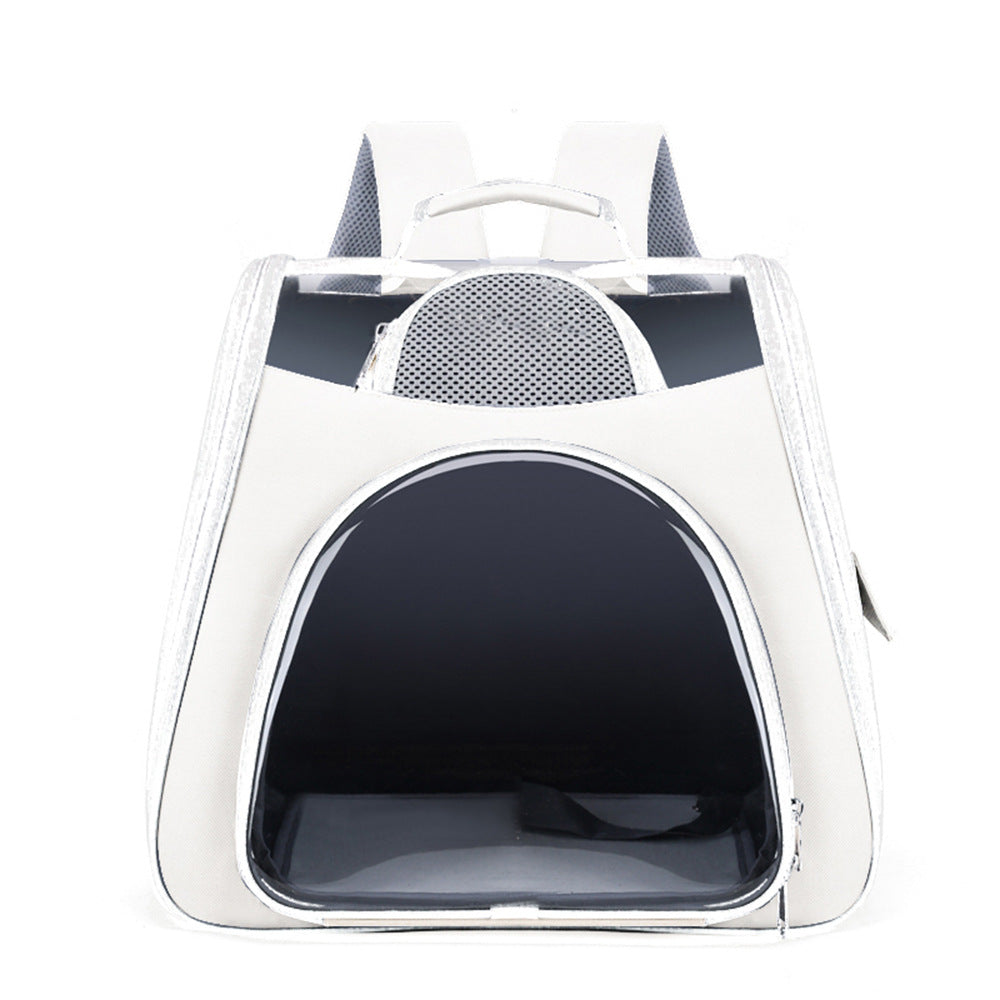 KFX-6610877 Portable Foldable Pet Carrier Bag - Medium Capacity, Soft PU PVC, Available in Blue, Pink, Green, Gray, White