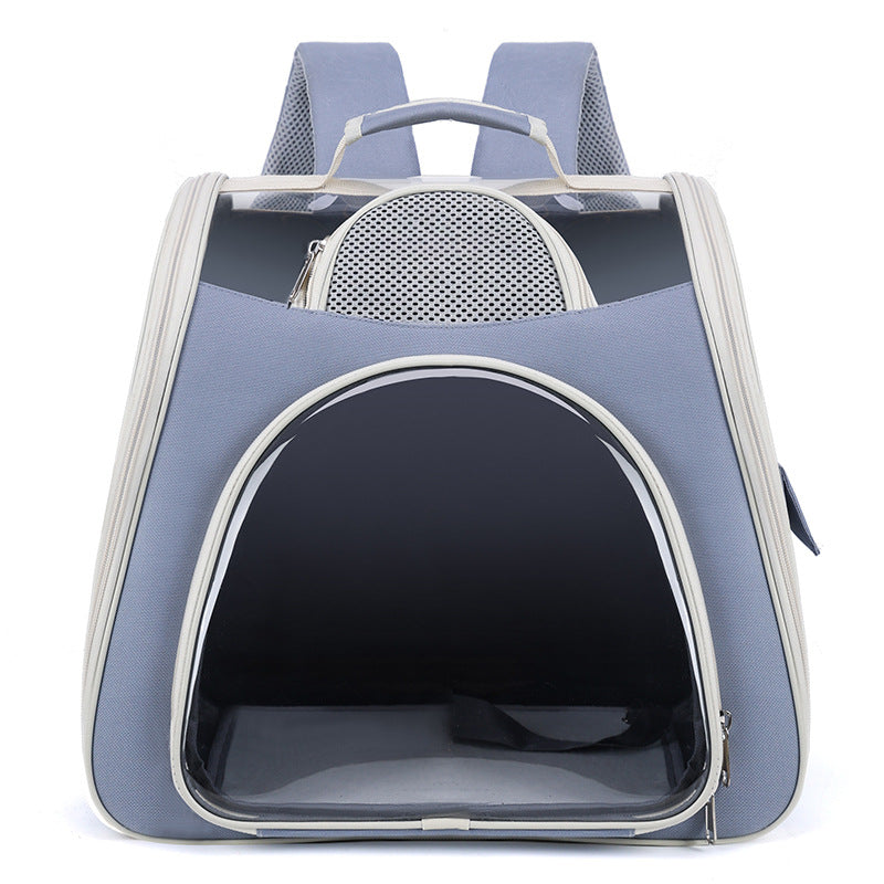 KFX-6610877 Portable Foldable Pet Carrier Bag - Medium Capacity, Soft PU PVC, Available in Blue, Pink, Green, Gray, White